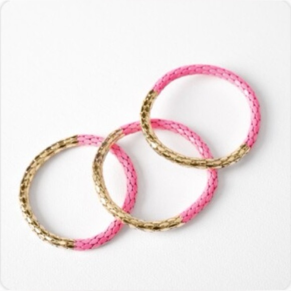 ❄️ Plunder | Pink and Gold Braided Bracelets Lilly Claire - Picture 5 of 5